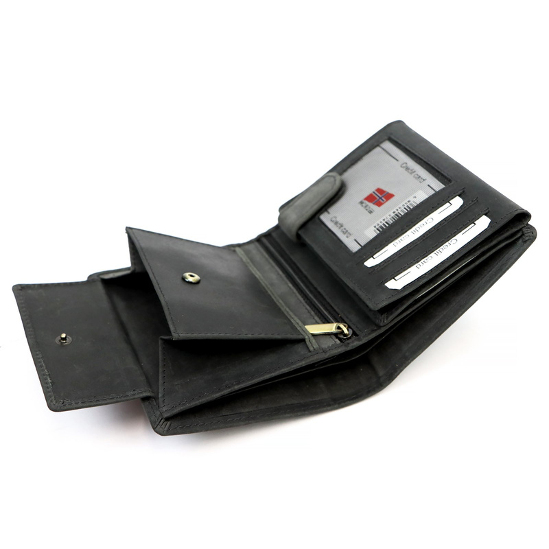 Nordee pionowy męski portfel skóra naturalna duży rozbudowany bez zapięcia