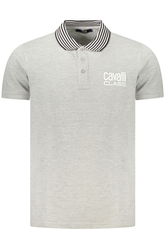 CAVALLI CLASS POLO KRÓTKI RĘKAW MĘSKI SZARY