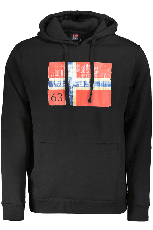 Norway 1963 CZARNA BLUZA MĘSKA BEZ ZAMKA