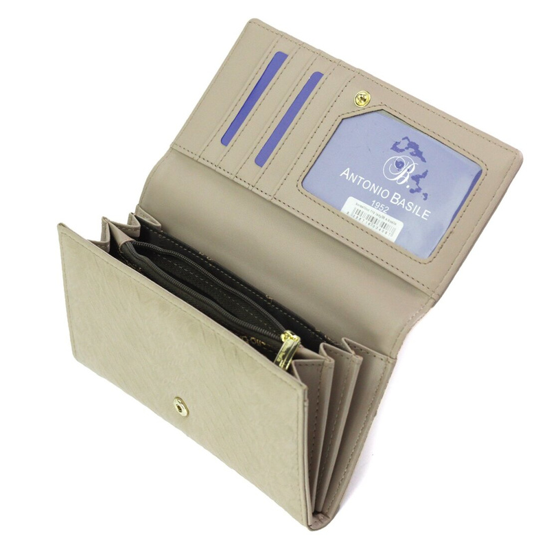 Antonio Basile damski portfel skóra ekologiczna klasyczny podłużny pojemny