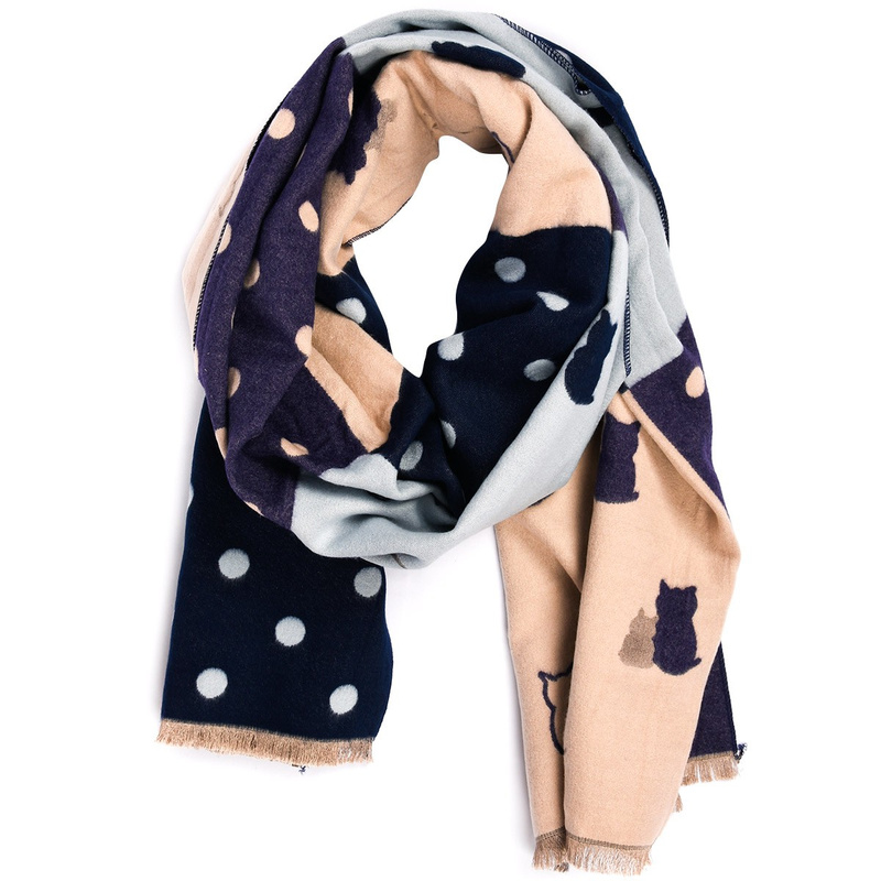 Patchwork Szalik damski duży bawełniany szal niepowtarzalny XA-3-1