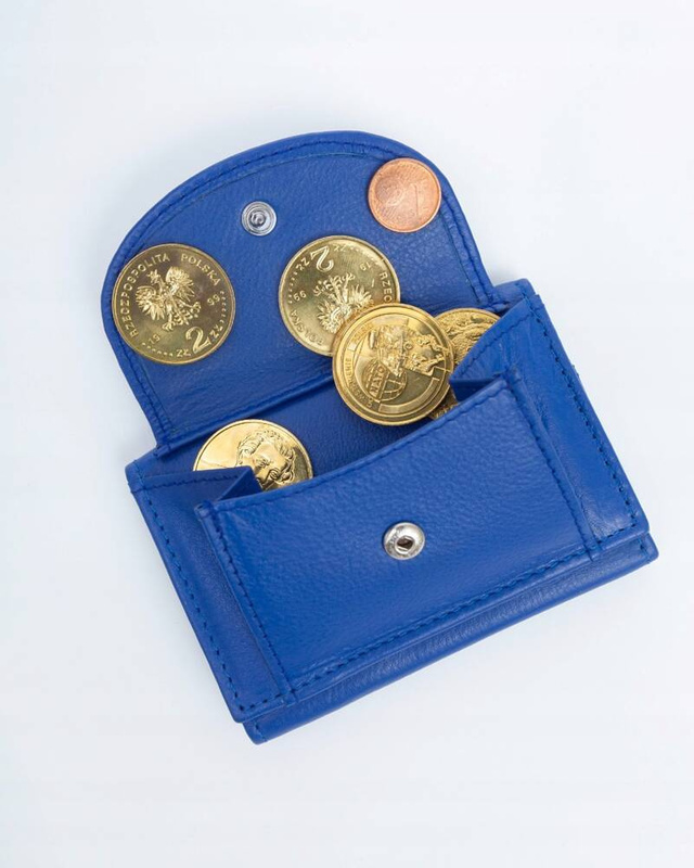 Rovicky mały damski portfel skóra naturalna zgrabna portmonetka pojemna