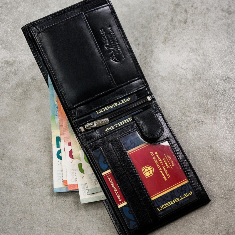 Skórzany męski portfel Peterson PTN N992-NGV