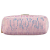 Różowa kosmetyczka z poliestru ozdobiona cekinami, jednokomorowa - Peterson