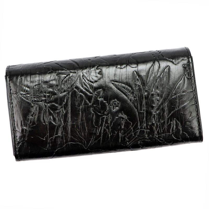 Gregorio duży damski portfel klasyczny podłużny portmonetka kwiatowy wzór