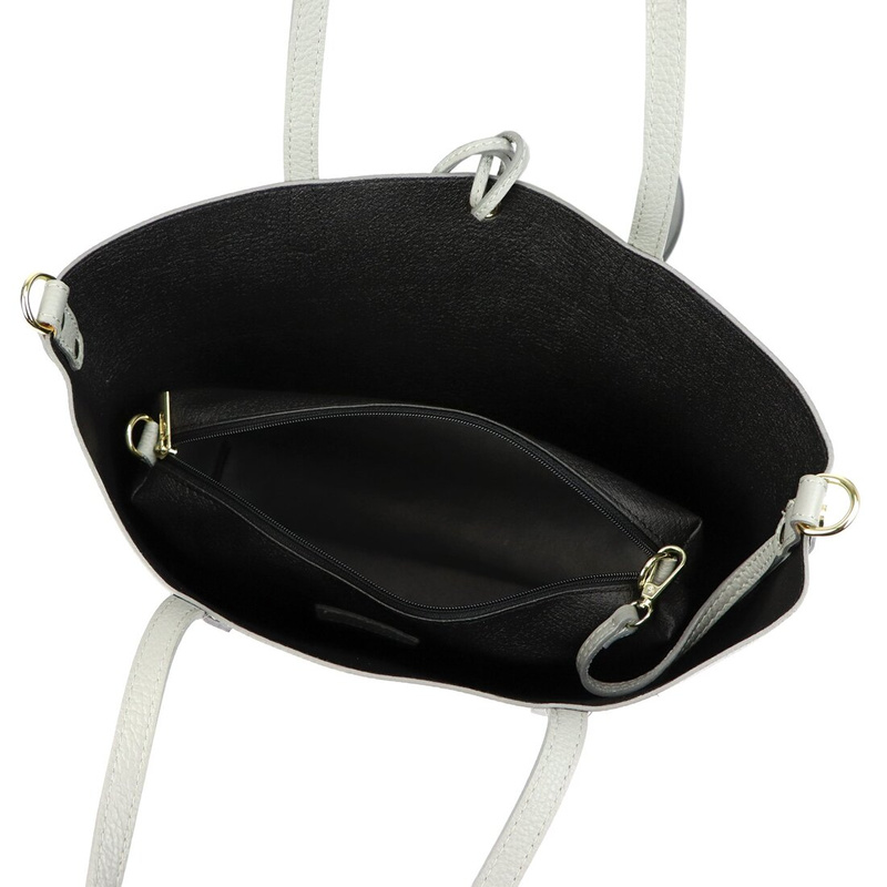 Luka damska shopperbag skóra naturalna duża torebka na ramię z kosmetyczką