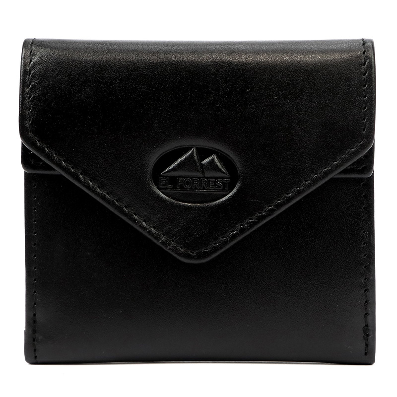 EL FORREST damski portfel skóra naturalna mała portmonetka zatrzask RFID