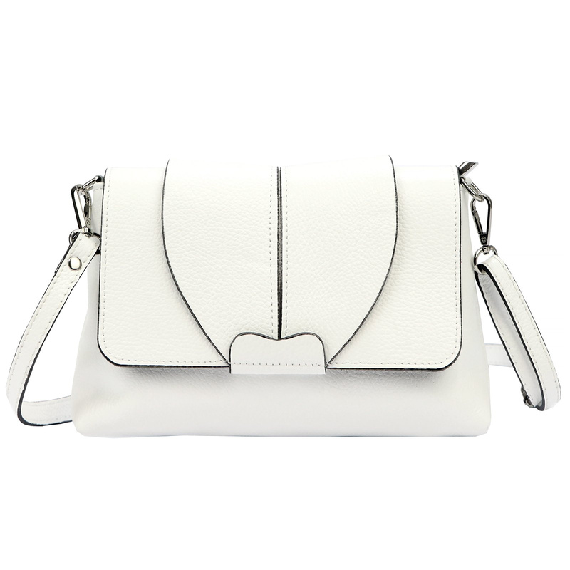 Skórzana damska listonoszka torebka przez ramię zamykana klapą Luka