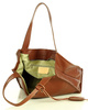 Modna torebka damska skórzany shopper bag - MARCO MAZZINI Portofino Max brąz