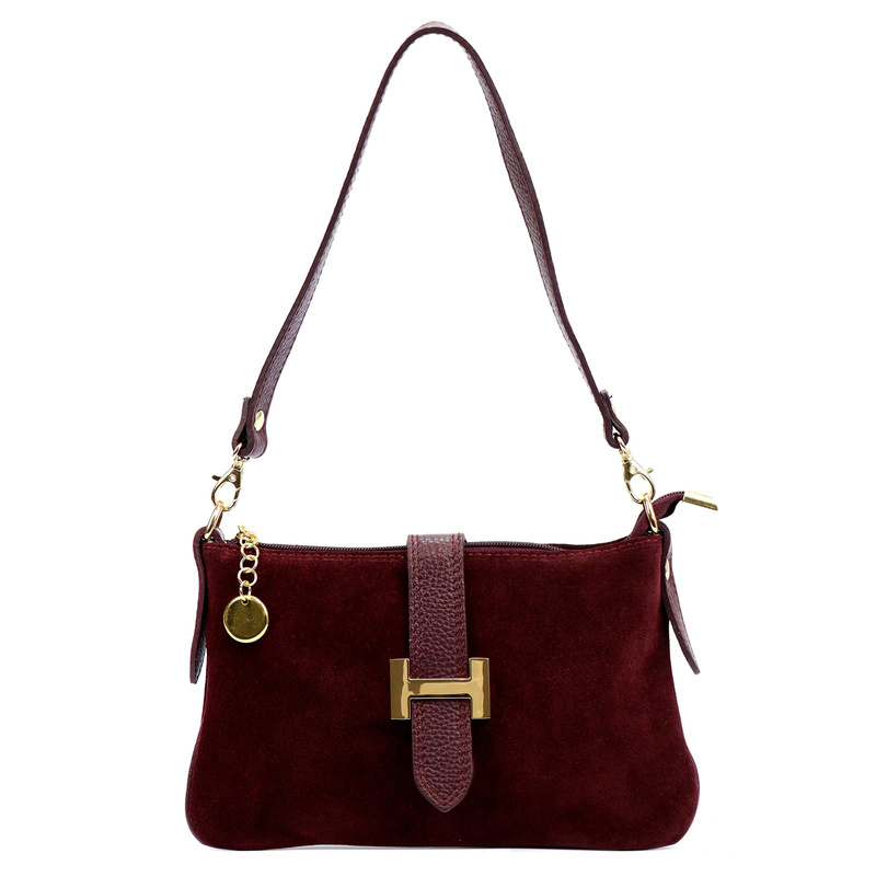 Luka Damska listonoszka torebka przez ramię ze skóry naturalnej kieszeń