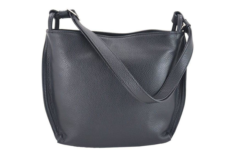 Duża torba damska skórzana na ramię - Czerwona