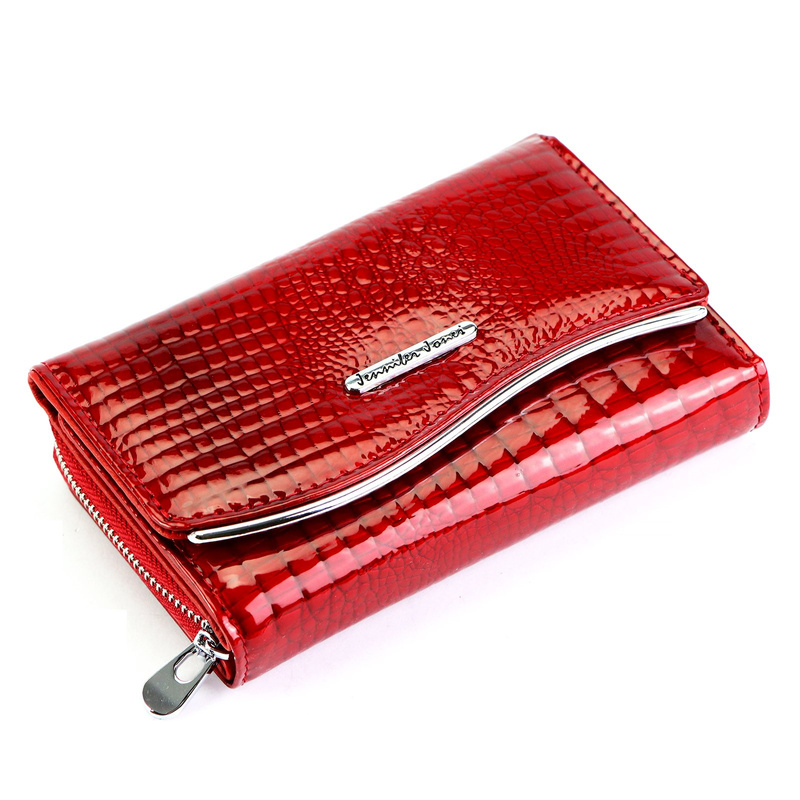 Jennifer Jones damski portfel skórzany wzór skóra krokodyla portmonetka