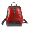 Florence Miejski Damski plecak skóra naturalna z kieszeniami na suwak