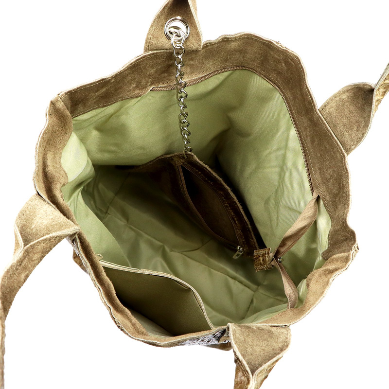 Vera Pelle shopperbag damska skóra naturalna wzór krokodyla duża torebka