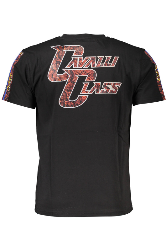 CAVALLI CLASS T-SHIRT Z KRÓTKIM RĘKAWEM MĘSKI CZARNY