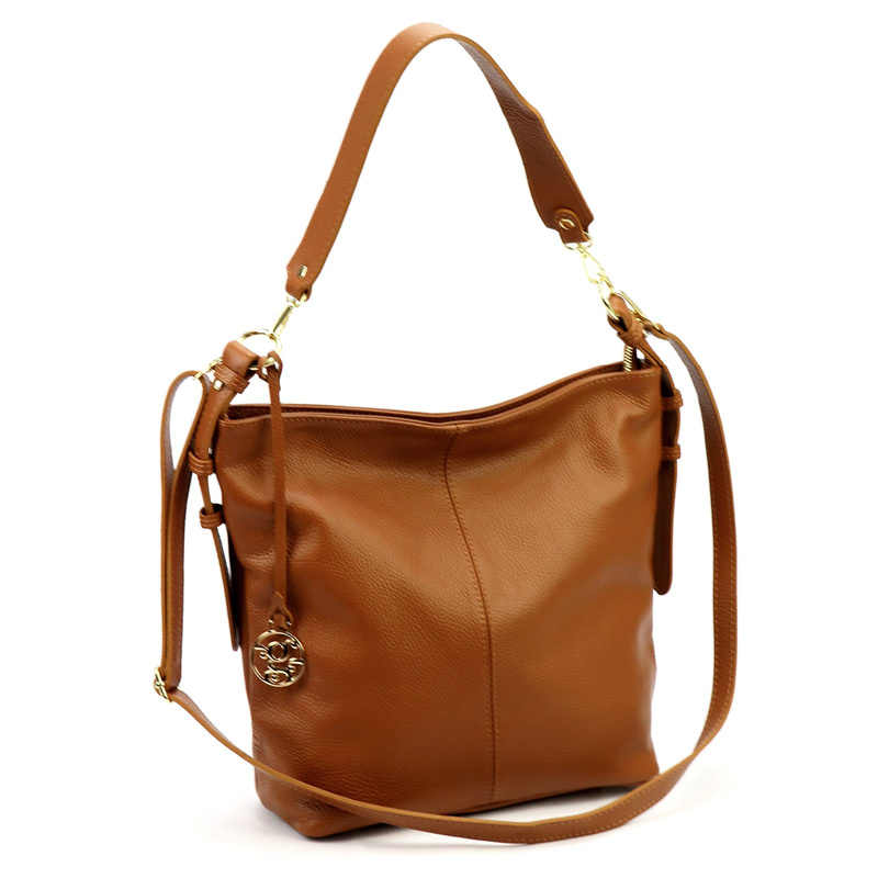 Gregorio pojemna damska torebka na ramię skóra naturalna shopperbag