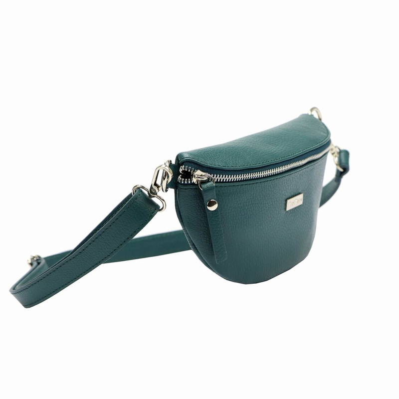 MiaMore damska saszetka nerka skóra naturalna przez ramię z kieszenią