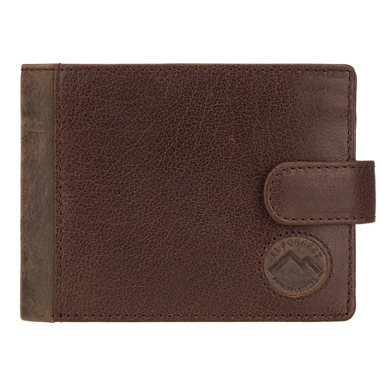 Zapinany Skórzany męski portfel EL FORREST z RFID