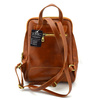 Florence Miejski Damski plecak skóra naturalna z kieszeniami na suwak