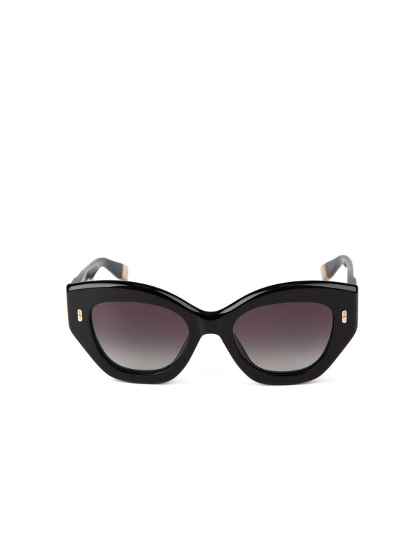 Damskie okulary przeciwsłoneczne Furla SFU985 0700 – czarne z gradientem