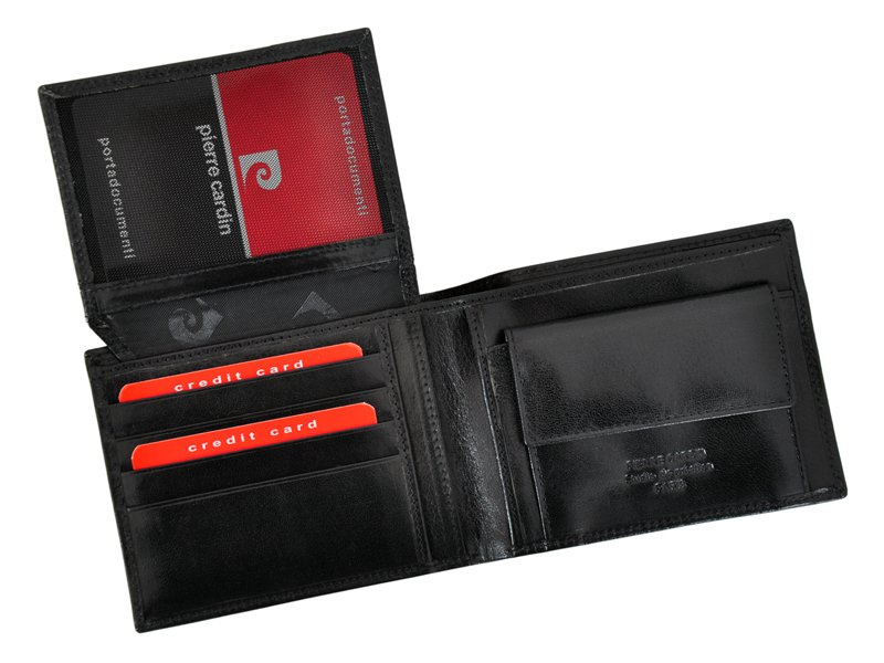 Zgrabny Skórzany męski portfel Pierre Cardin RFID