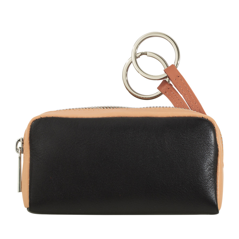 Dudu etui na klucze skóra naturalna z 2 karabińczykami z kieszenią