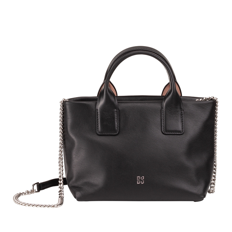 DUDU Mini torebka do ręki damska z łańcuszkiem listonoszka skóra naturalna