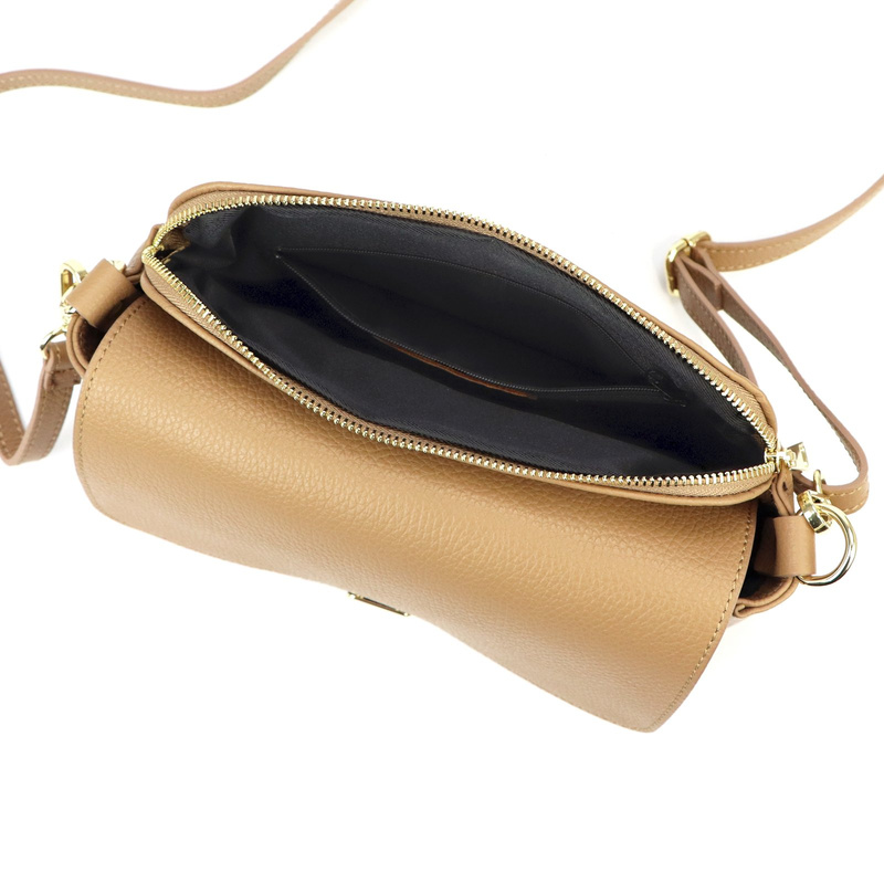 Luka torebka Skórzana elegancka damska listonoszka przez ramię kieszenie