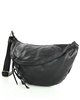 Uniwersalna torebka nerka półksiężyc crossbody runway - skóra naturalna Marco Mazzini czarny