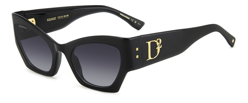 Damskie okulary przeciwsłoneczne Dsquared2 D2 0132/S 807 czarne