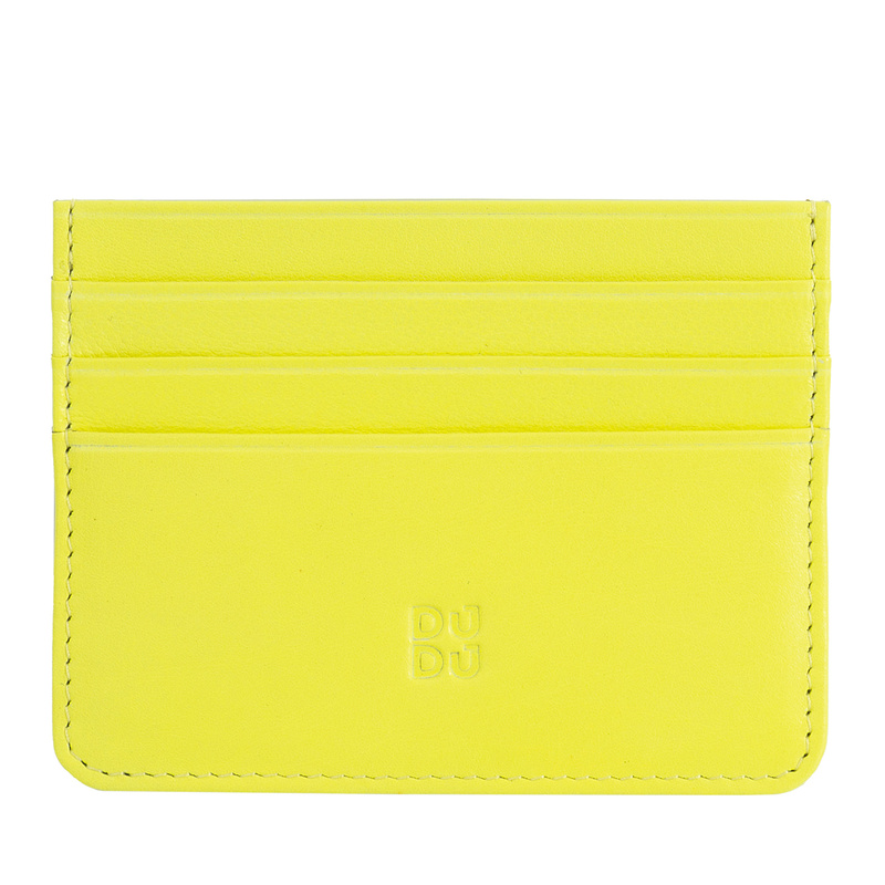 DUDU Etui na karty dokumenty skóra naturalna małe kontrastujące kolory