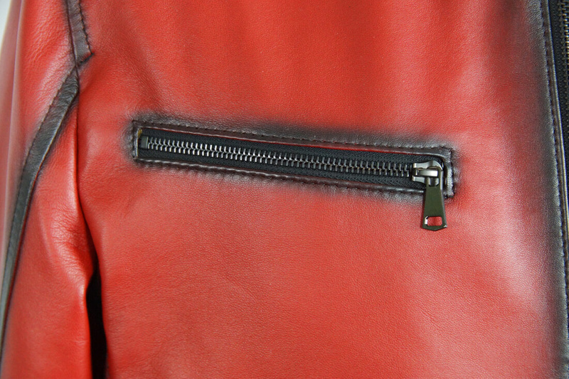 Bukowski Kurtka skórzana męska zapinana na zamek pilotka casual