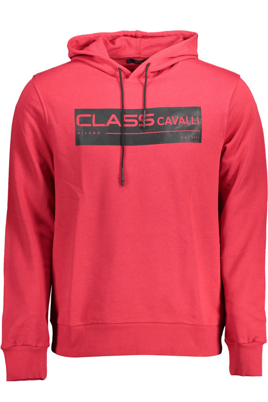 BLUZA KLASY CAVALLI BEZ ZAMKA MĘSKA CZERWONA
