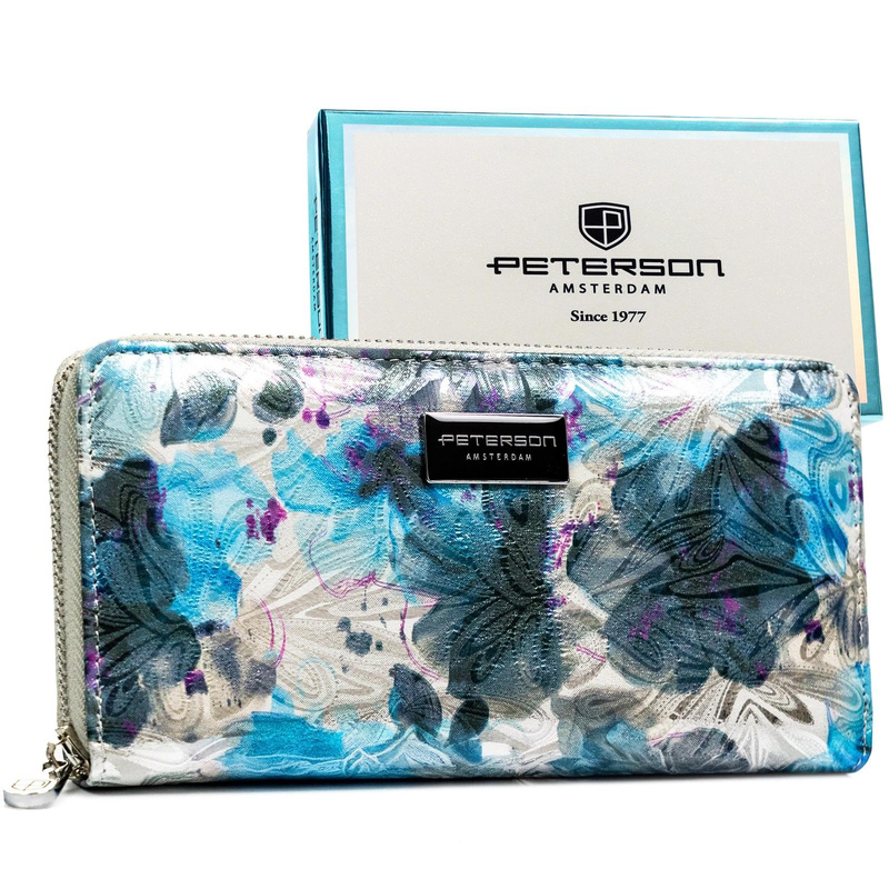 skóra naturalna + Damski portfel ze skóry ekologicznej Peterson PTN PX25-NPK