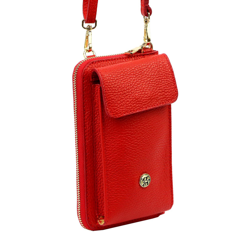 Gregorio etui na telefon z paskiem na ramię portfel torebka skóra naturalna