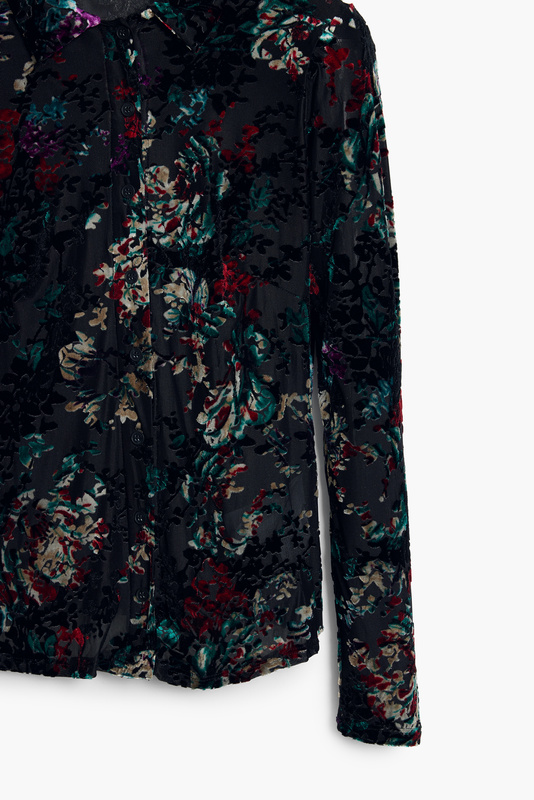 DAMSKA KOSZULA Z D�UGIM R�KAWEM DESIGUAL, CZARNA