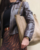 MARCO MAZZINI Torebka miejski shopper bag skóra naturalna handmade beżowa cappuccino