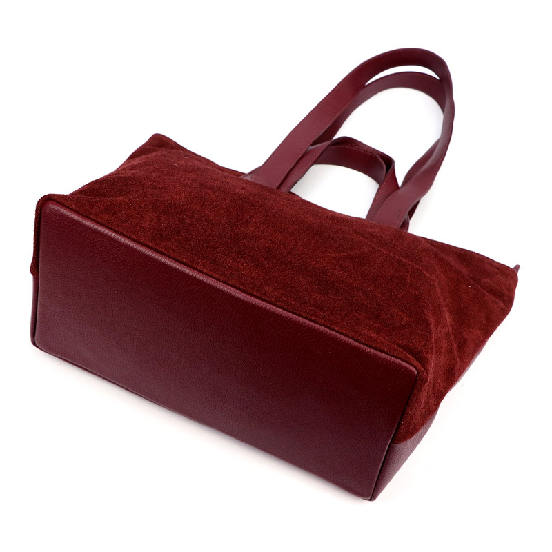 zamsz + Damska torebka ze skóry naturalnej Luka 25-077