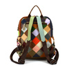 Wzorzysty damski plecak skórzany z wzorem mozaiki