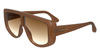 Okulary VICTORIA BECKHAM VB664S-240. Okulary przeciwsłoneczne, Kolor brązowy. Kobieta.