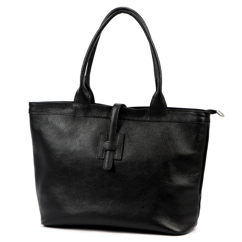 Stylowa Damska duża shopperbag skórzana elegancka torebka na ramię Luka