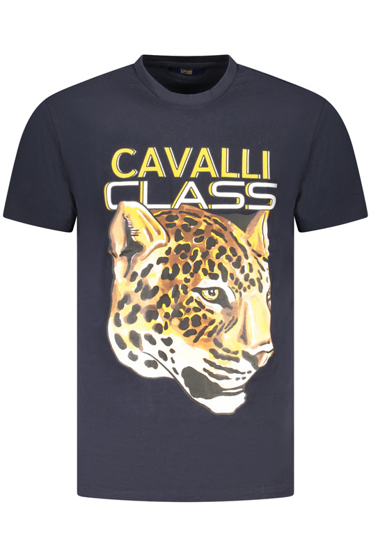 KOSZULKA Z KRÓTKIM RĘKAWEM CAVALLI CLASS MĘSKA NIEBIESKA