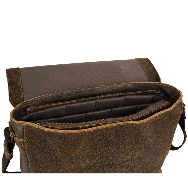 Torba męska Canaletto vintage brązowa skóra naturalna 14 cali TM258s235