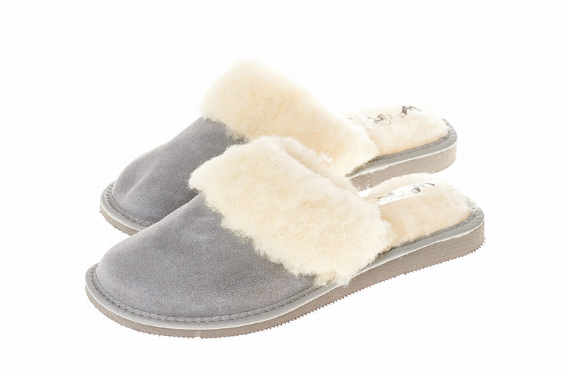 Wójciak Podhale damskie kapcie domowe skórzane zabudowane wełniane wnętrze