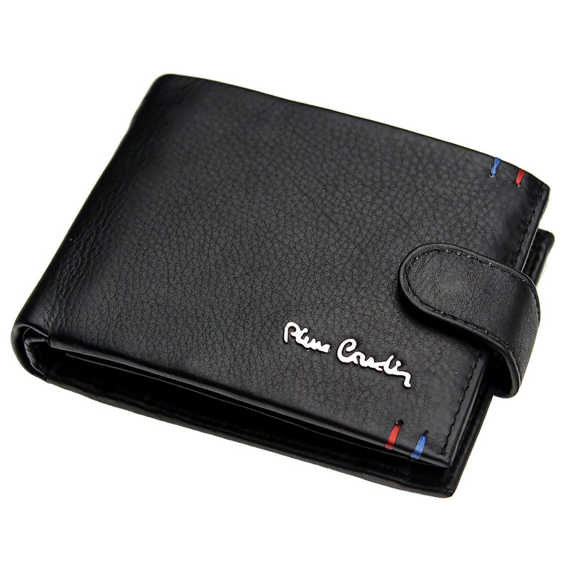 Pierre Cardin portfel i pasek do spodni męski zestaw prezentowy skórzany