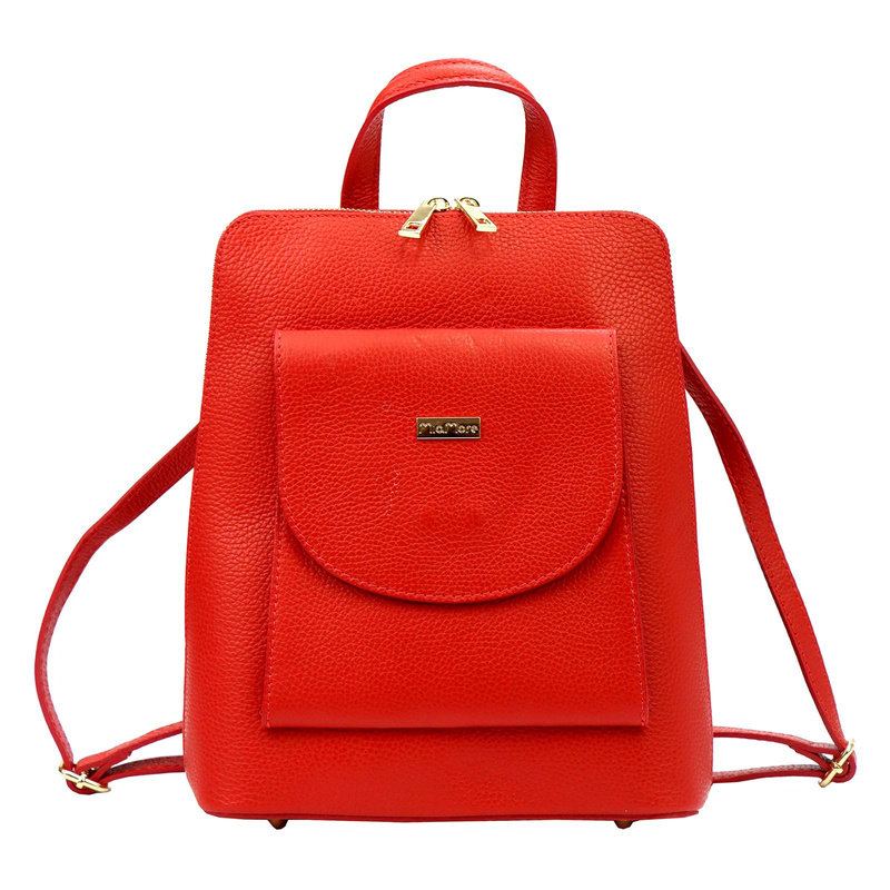 Miejski damski plecak MiaMore skórzany torebka na ramię z kieszeniami 