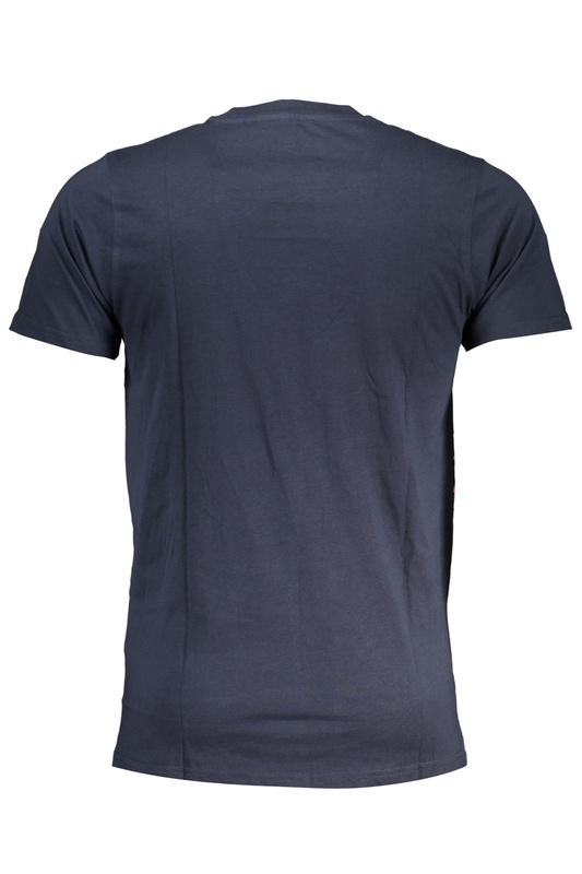 NIEBIESKI T-SHIRT MĘSKI Z KRÓTKIM RĘKAWEM KLASY CAVALLI