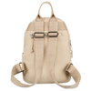 Beżowy, jednokomorowy plecak damski z poliestru zawieszony na regulowanych szelkach - Peterson