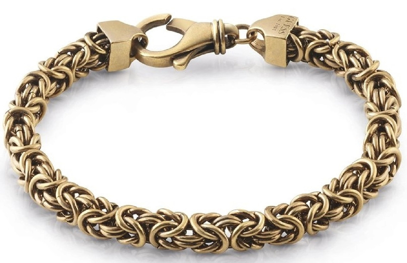 Biżuteria GUESS JUMB01352JWAG. Bransoletka, Kolor złoty. Mężczyzna.