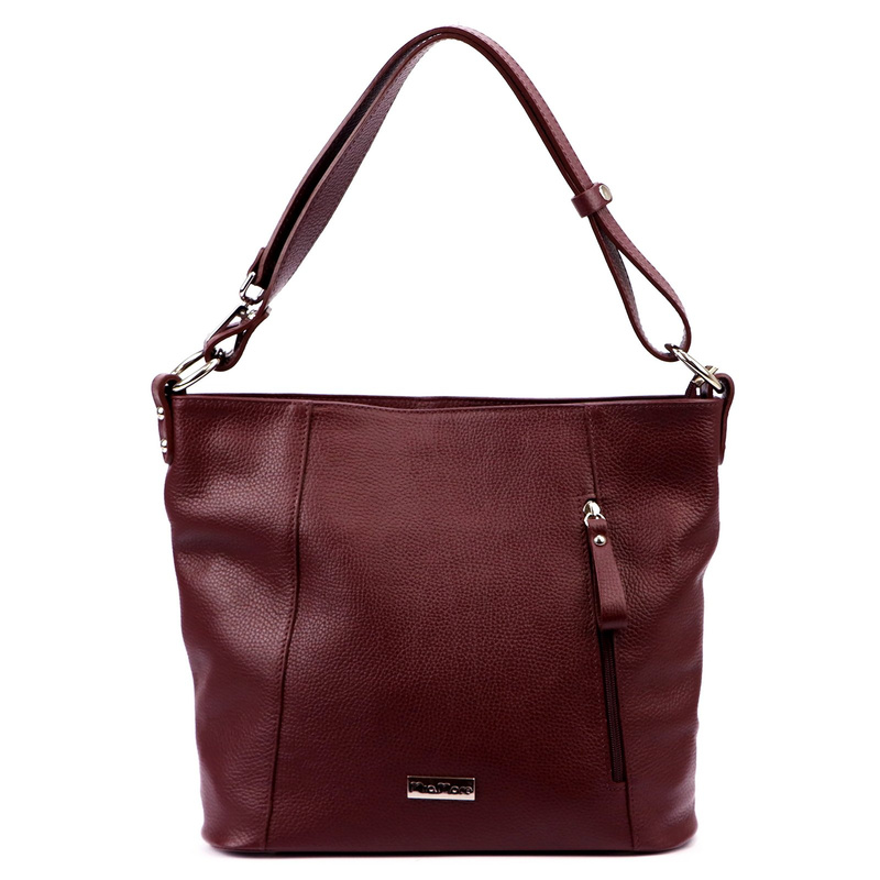 MiaMore damska torebka na ramię shopperbag skórzana z kieszeniami